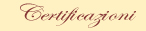 Certificazioni